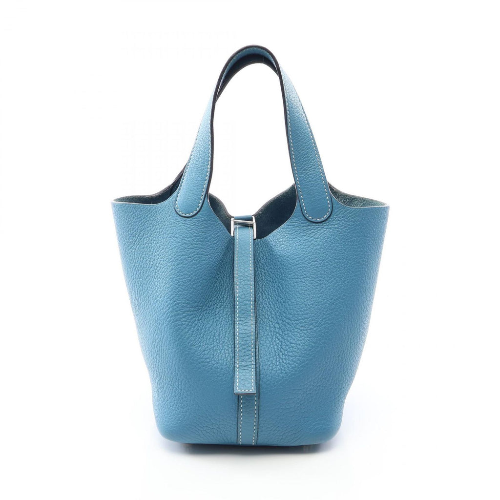 Hermes Handbag Picotin PM Blue Jean Leather