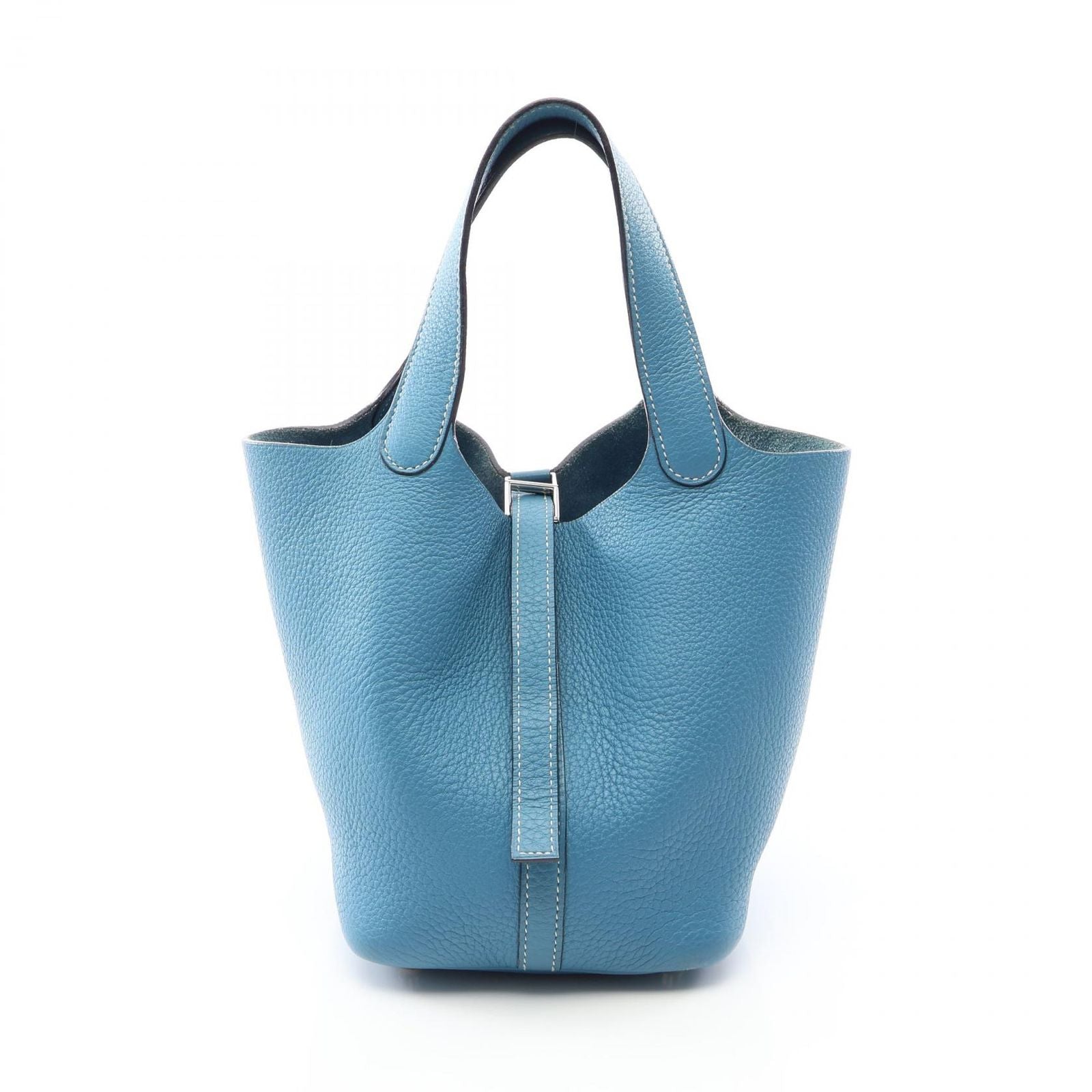 Hermes Handbag Picotin PM Blue Jean Leather