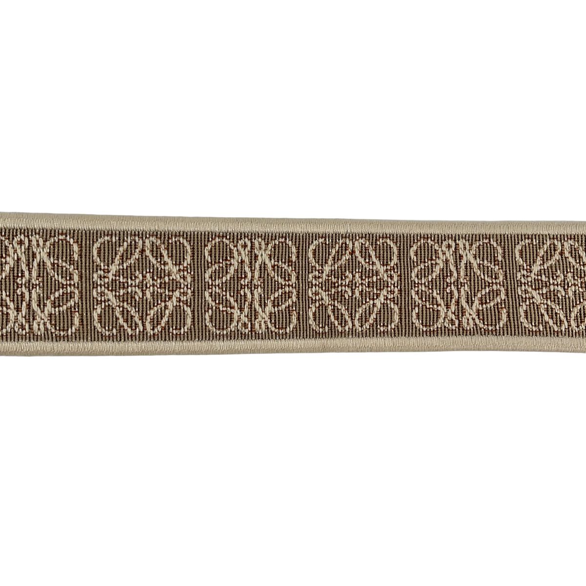 Loewe Anagram Logo Jacquard Strap Beige Light Brown Shoulder — view 6
