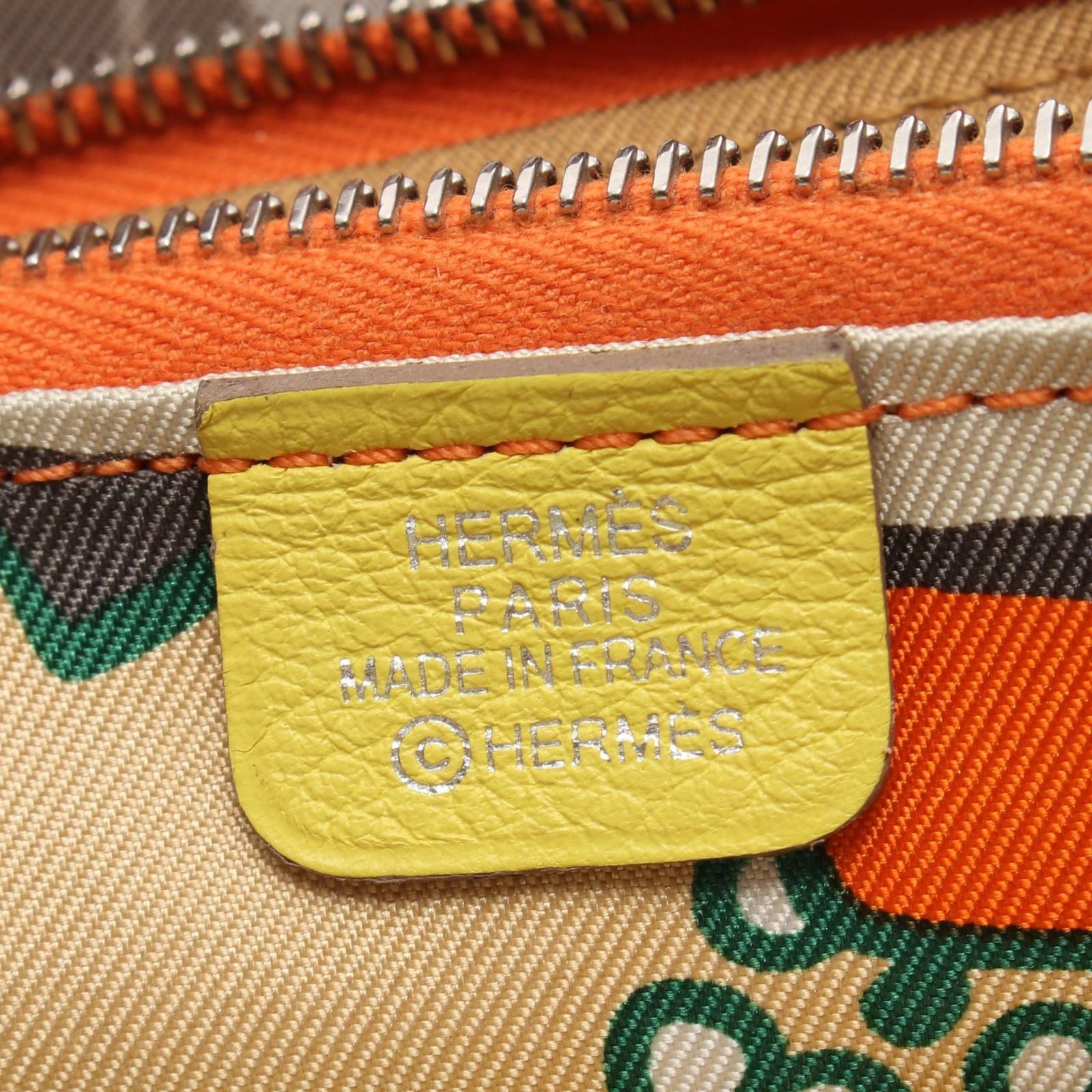Hermes Round Wallet Azap Compact Silk in Lime Leather in — view 4