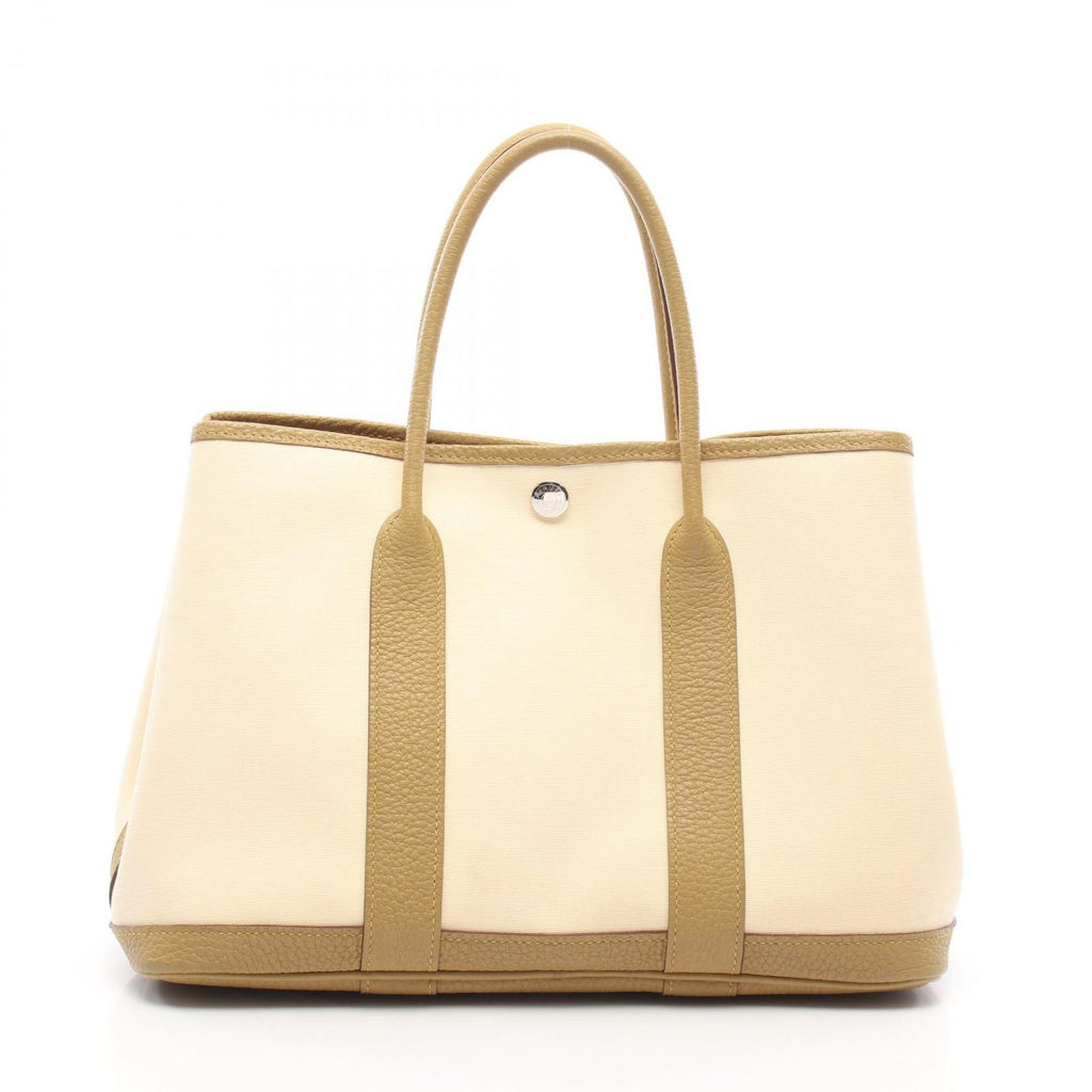Hermes Tote Garden Party TPM Vanille Cardamom Canvas Leather