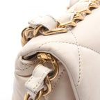 Chanel Shoulder Bag Quilted Small 2-Way Ivory Lambskin Small Chain — view 7