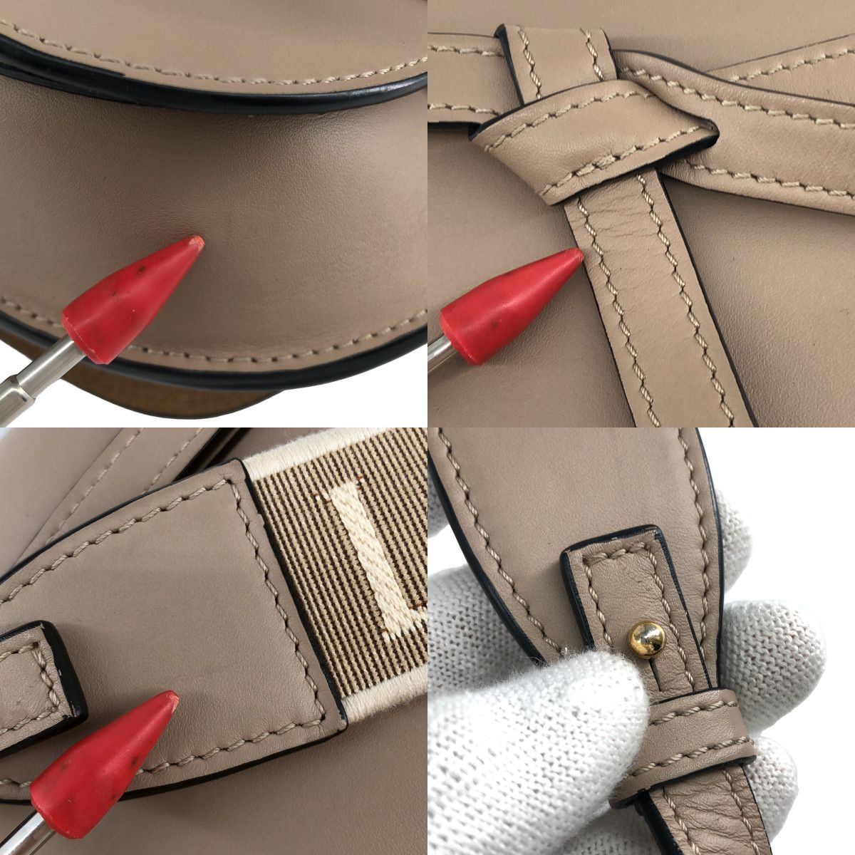 Loewe Gate Dual Mini Cross Belt Bag Gray — view 9