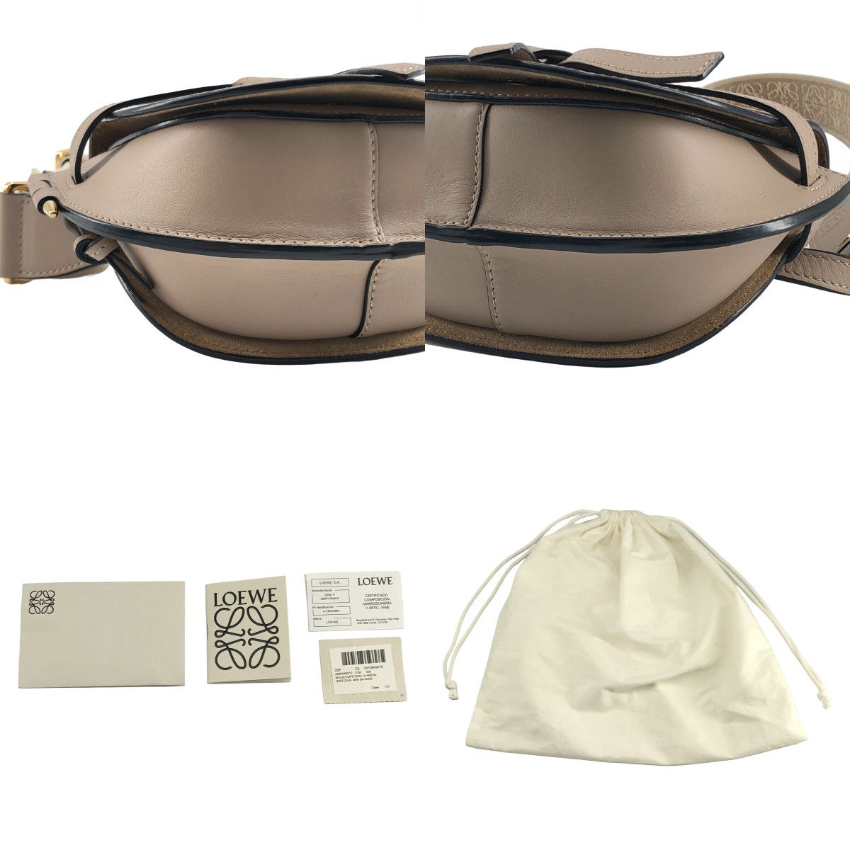 Loewe Gate Dual Mini Cross Belt Bag Gray — view 8