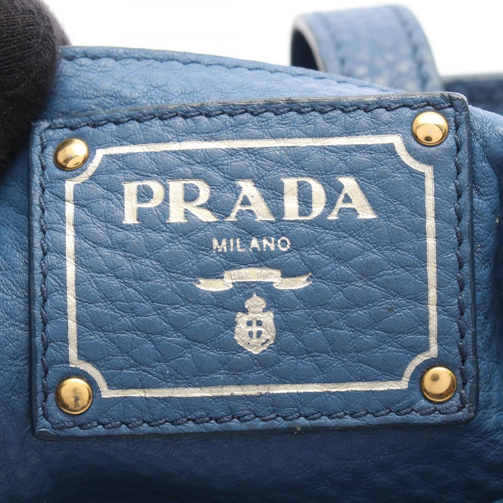 Prada 2-Way Blue Leather Vitello Daino Shoulder — view 4