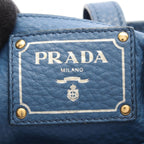 Prada 2-Way Blue Leather Vitello Daino Shoulder — view 4