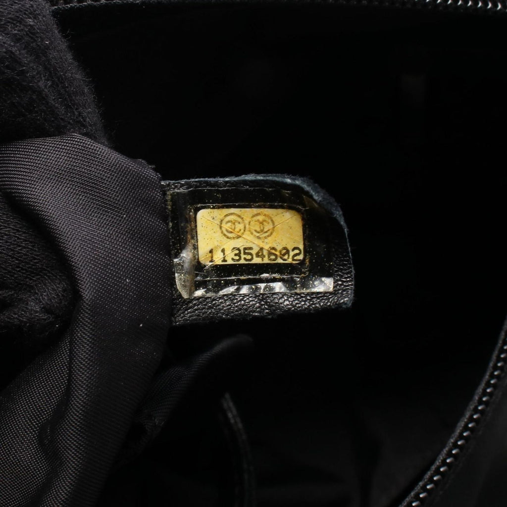 Chanel Tote Paris Biarritz PM Black Canvas Leather PM — view 5