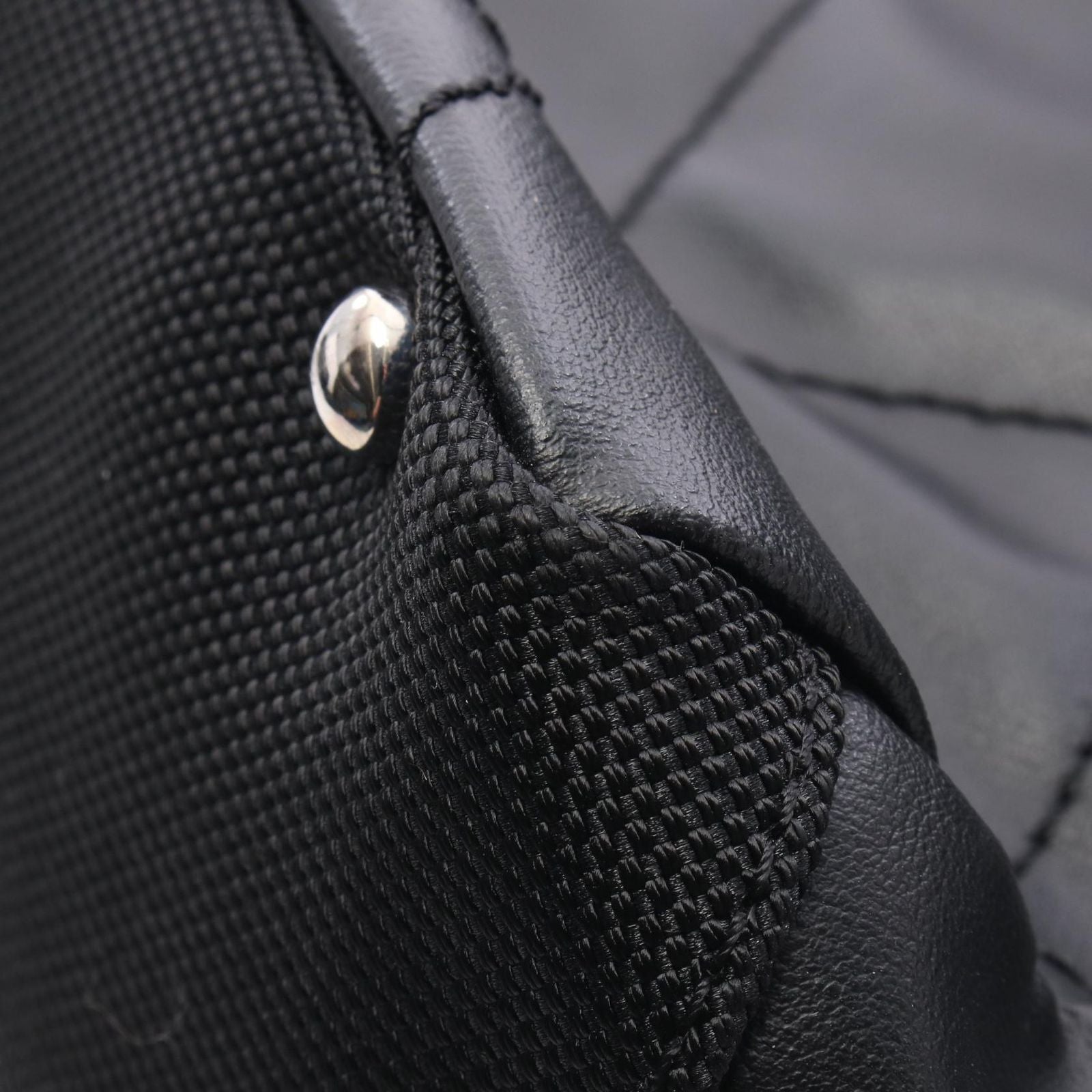 Chanel Tote Paris Biarritz PM Black Canvas Leather PM — view 7