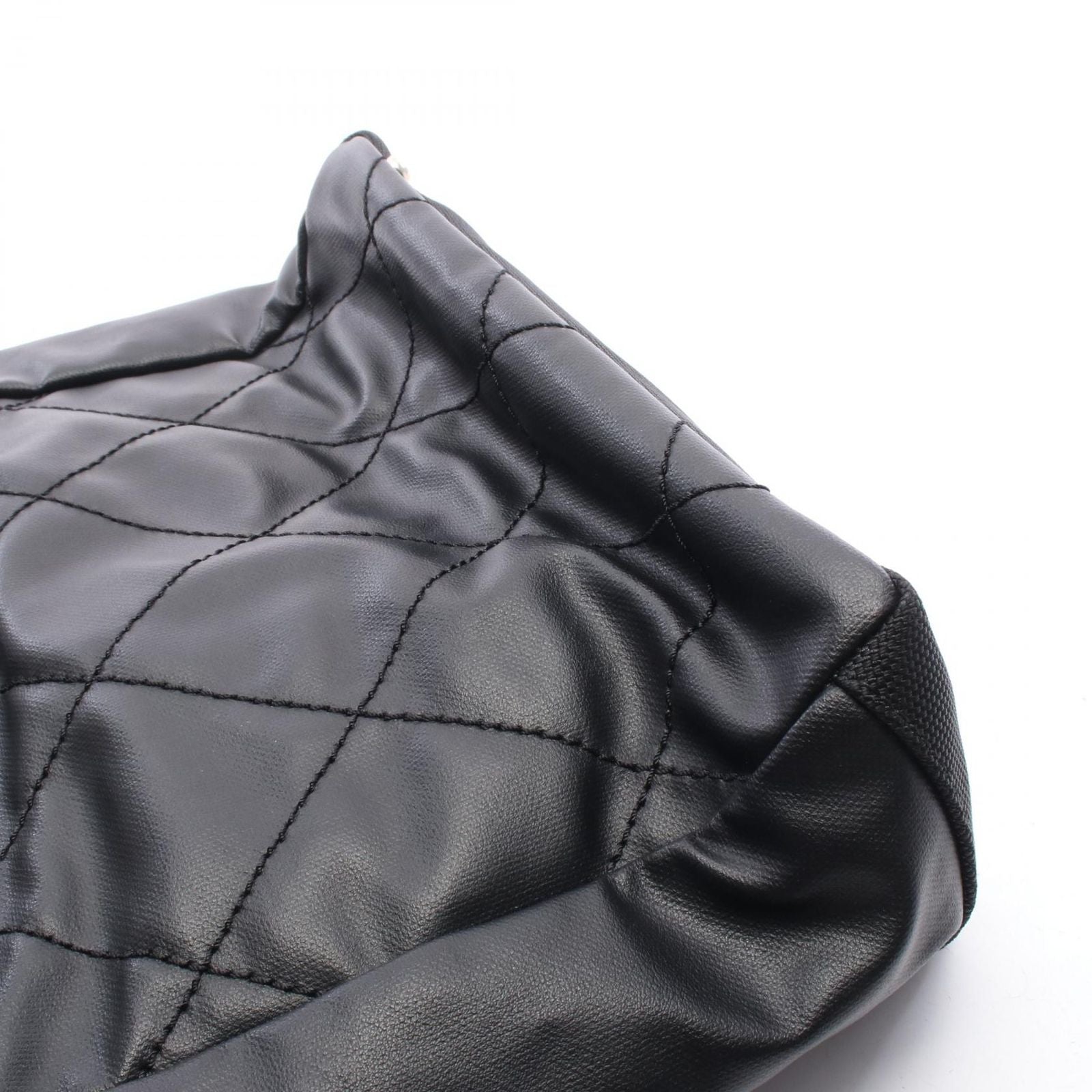 Chanel Tote Paris Biarritz PM Black Canvas Leather PM — view 6