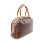 Celine Handbag Macadam Dark Brown Canvas Leather — view 2