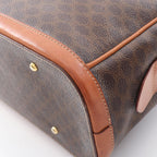 Celine Handbag Macadam Dark Brown Canvas Leather — view 9