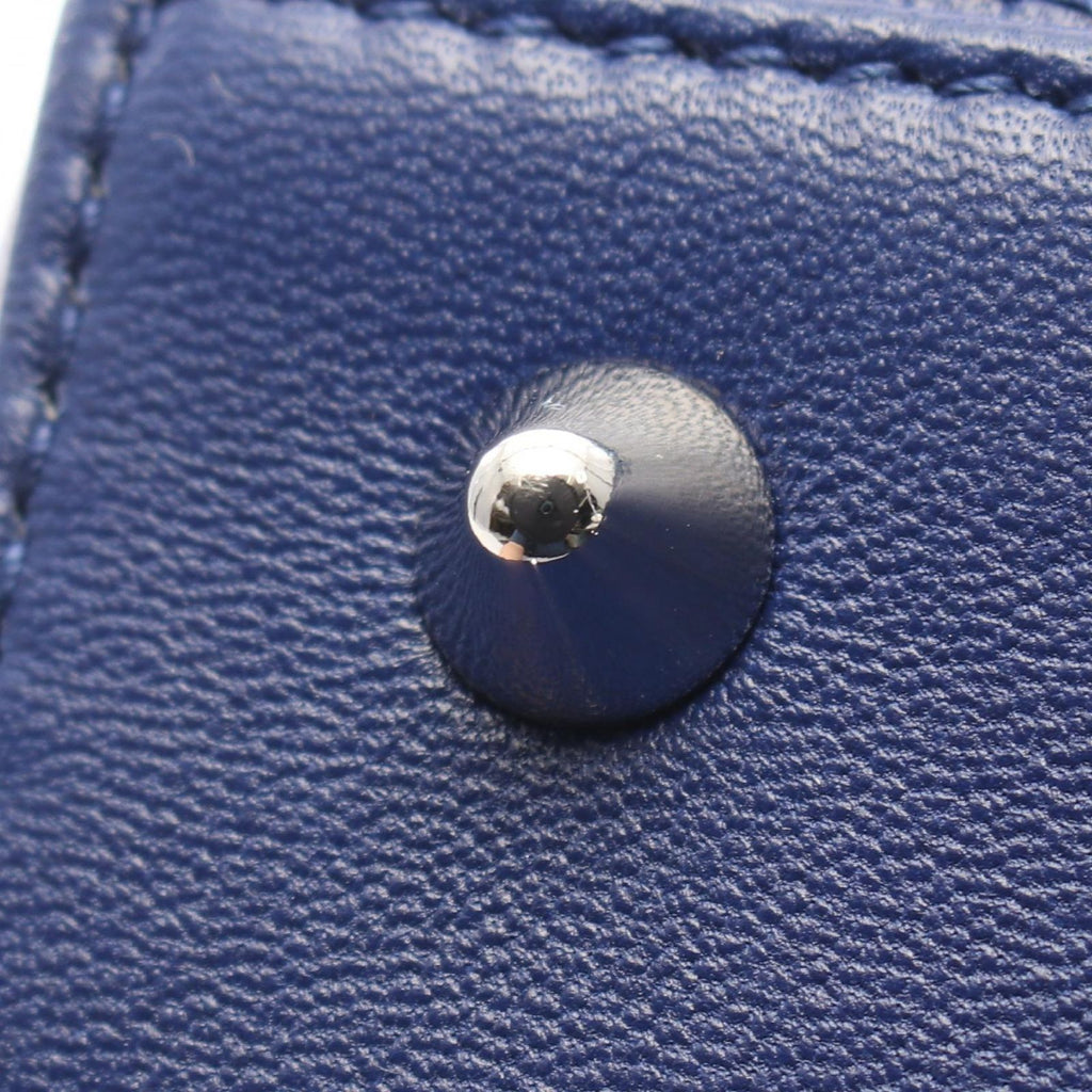 Dior Handbag Lady Dior Cannage 2-Way Blue Leather Tote — view 6