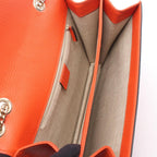 Gucci Shoulder Bag Interlocking Orange Leather Chain — view 3