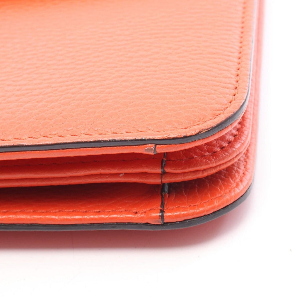 Gucci Shoulder Bag Interlocking Orange Leather Chain — view 6