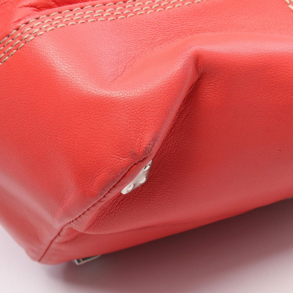 Loewe Handbag Amazona Justa 311.54.028 Red Leather Hand — view 6