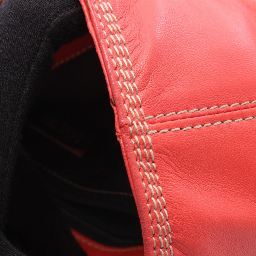 Loewe Handbag Amazona Justa 311.54.028 Red Leather Hand — view 7