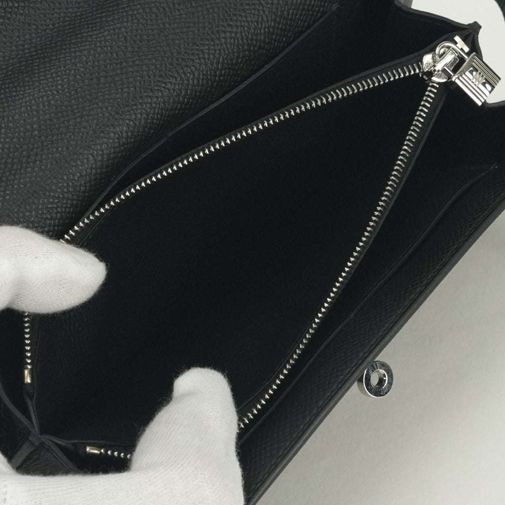 Hermes Kelly Wallet Tougo Epsom Noir Black Silver Veau — view 8