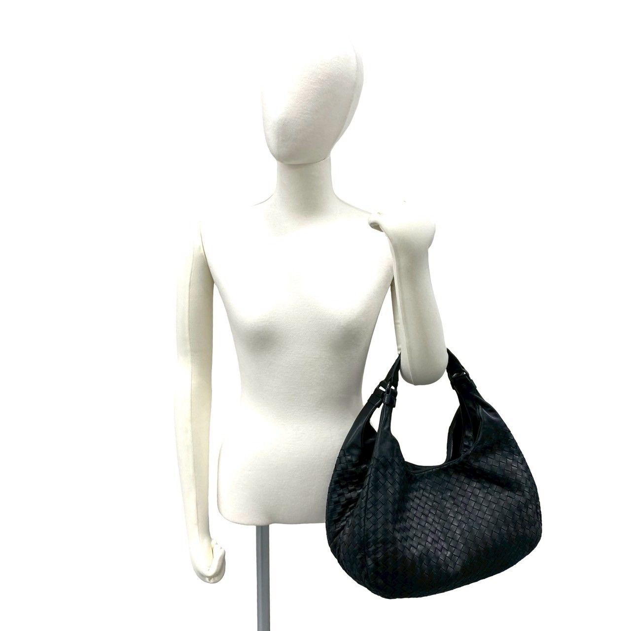 Bottega Veneta Intrecciato Leather Tote Shoulder Bag Black — view 2