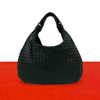 Bottega Veneta Intrecciato Leather Tote Shoulder Bag Black