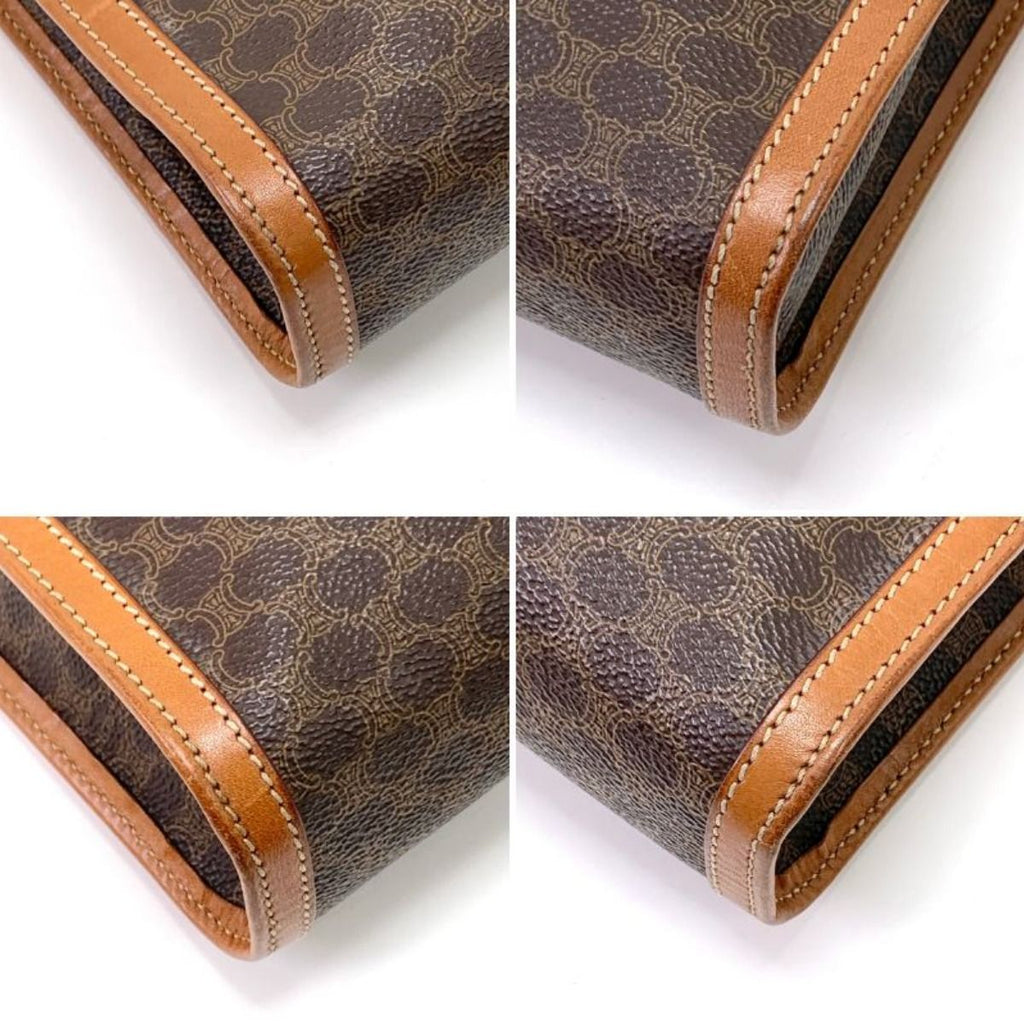 Celine Second Bag Macadam Pattern 97 2 Brown — view 6
