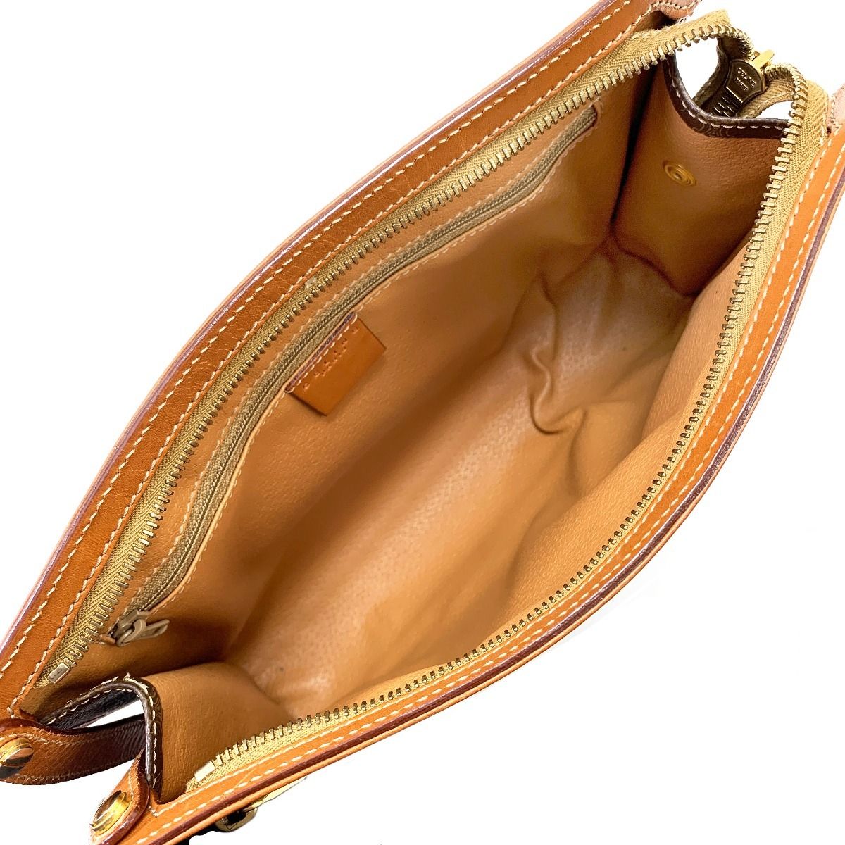 Celine Second Bag Macadam Pattern 97 2 Brown — view 7