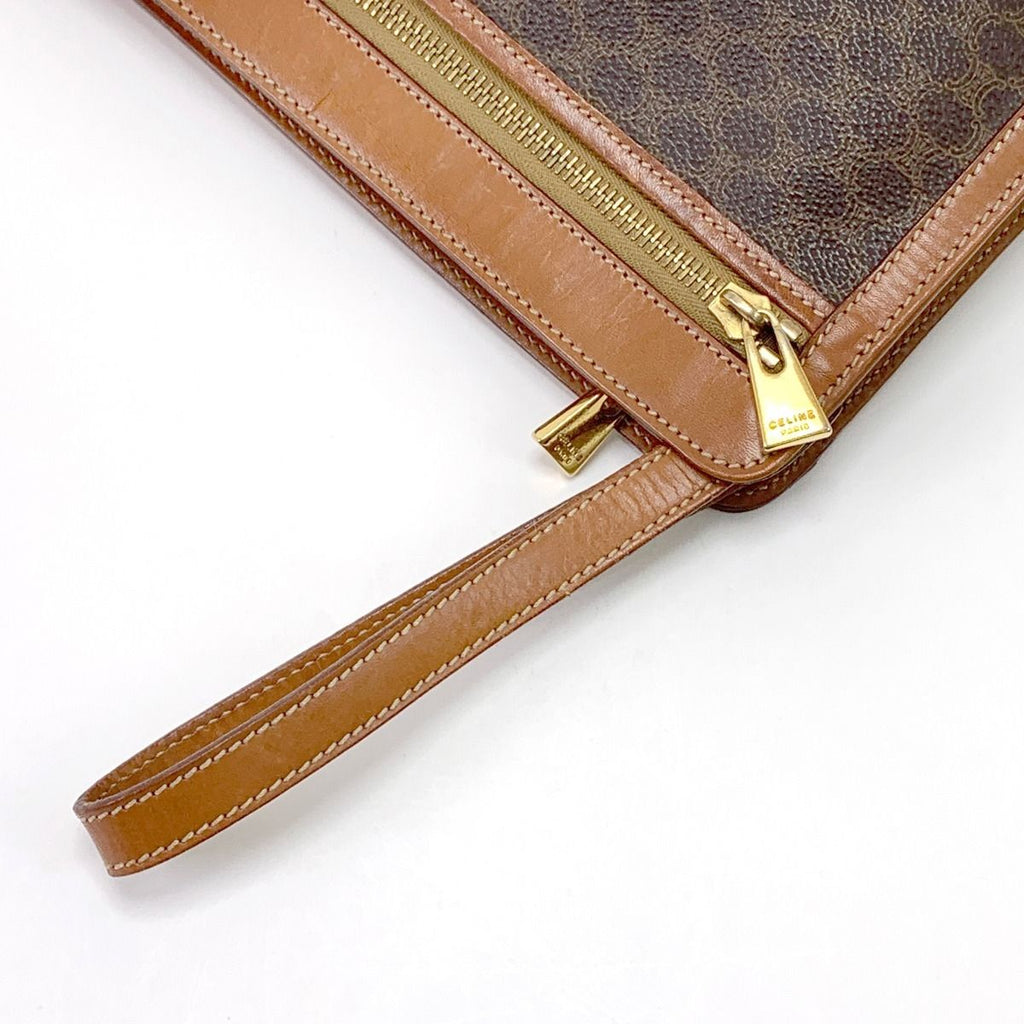 Celine Second Bag Macadam Pattern 97 2 Brown — view 4