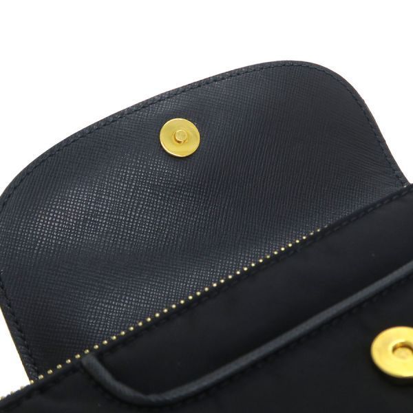 Prada Nylon Chain Shoulder Bag Black — view 7