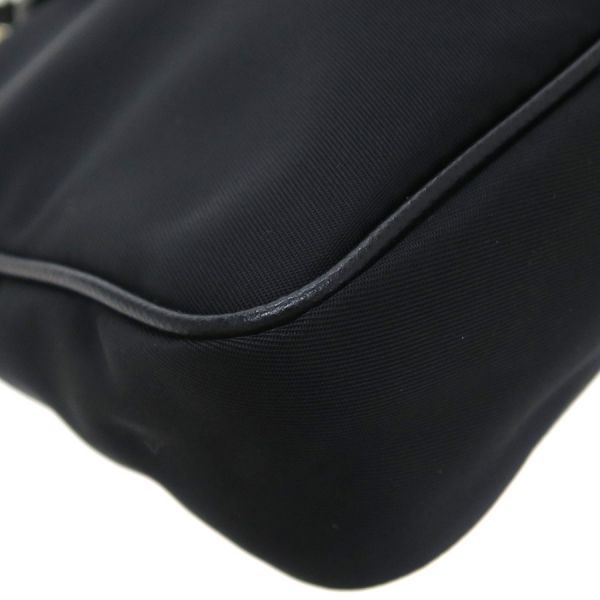 Prada Nylon Chain Shoulder Bag Black — view 6