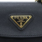 Prada Nylon Chain Shoulder Bag Black — view 4