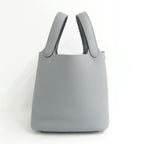 Hermes Picotin Lock PM 18 Gris Perle Taurillon Clemence Silver Handbag — view 2
