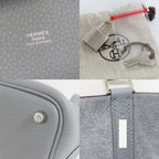 Hermes Picotin Lock PM 18 Gris Perle Taurillon Clemence Silver Handbag — view 9