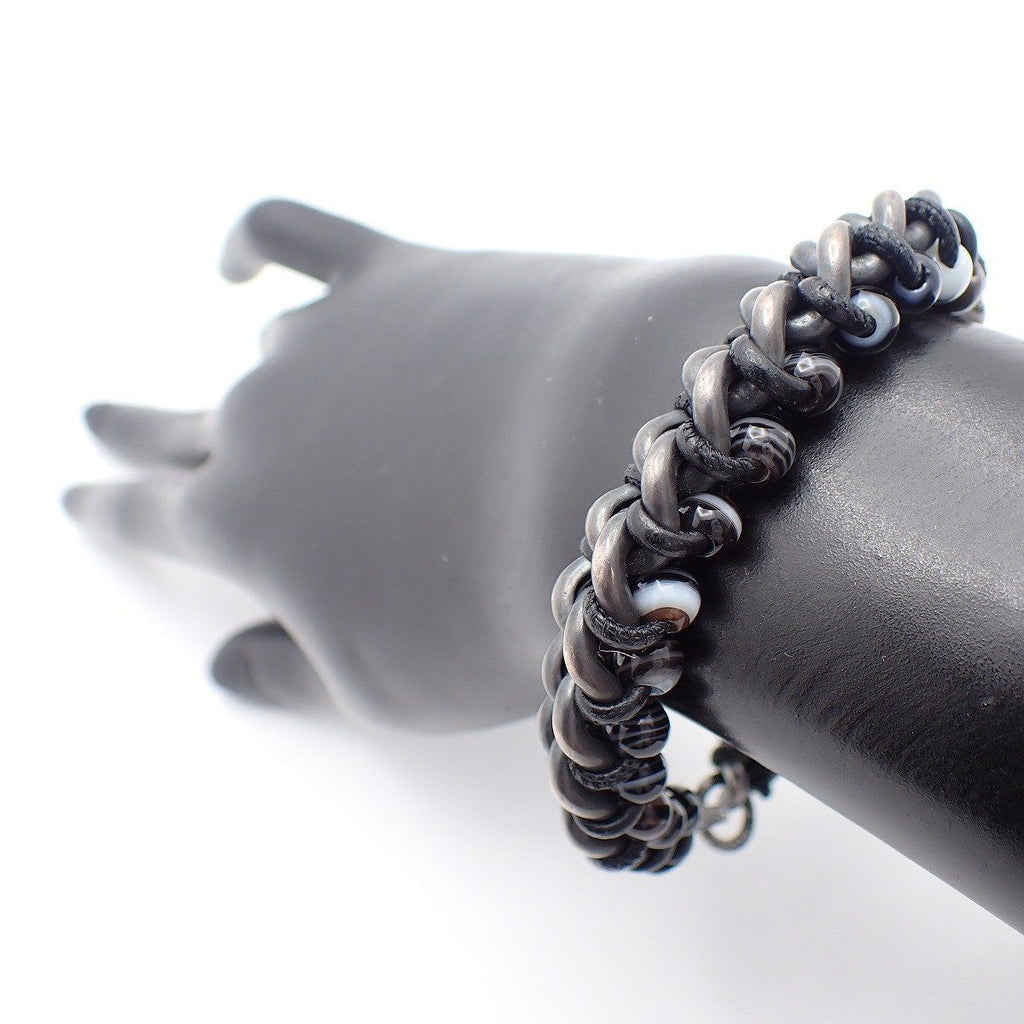 Bottega Veneta Beads Bracelet 925 Sterling Silver Black — view 7