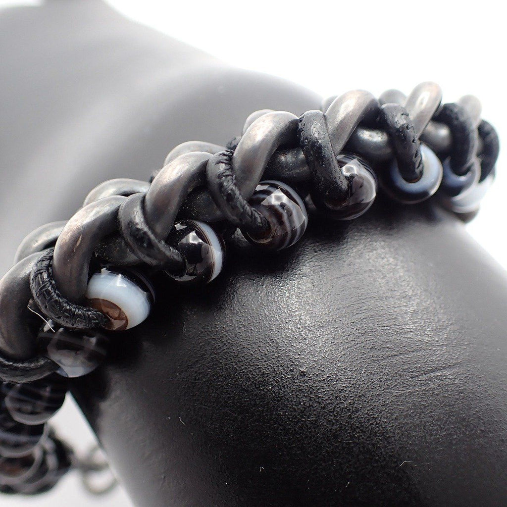 Bottega Veneta Beads Bracelet 925 Sterling Silver Black — view 6