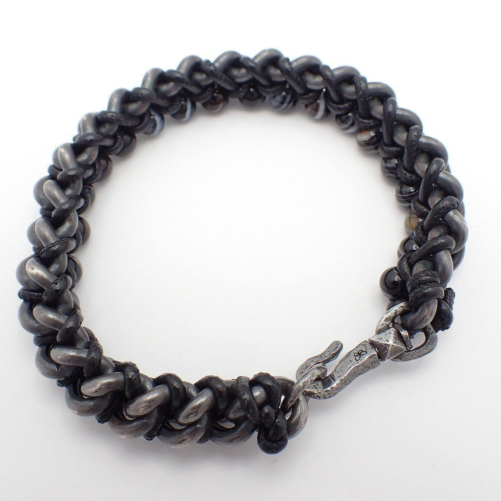 Bottega Veneta Beads Bracelet 925 Sterling Silver Black — view 2