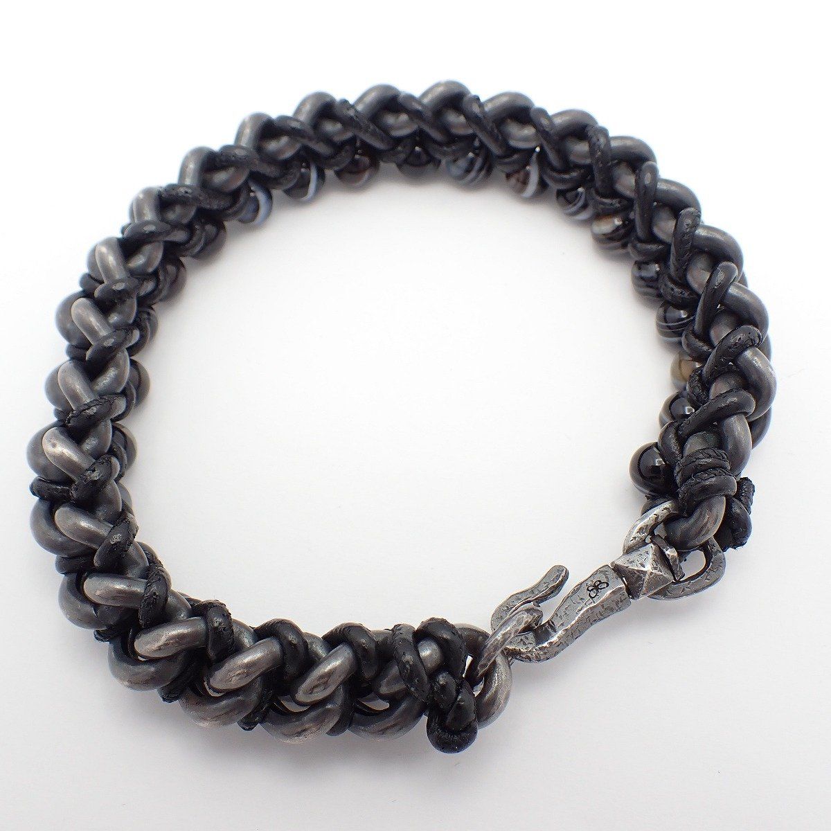 Bottega Veneta Beads Bracelet 925 Sterling Silver Black — view 2