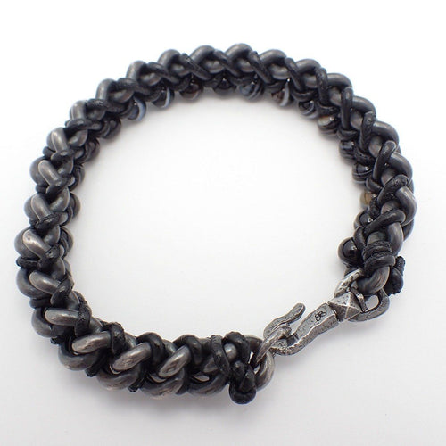 Bottega Veneta Beads Bracelet 925 Sterling Silver Black — view 2