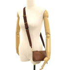 Prada Saffiano Chain Shoulder Bag Brown — view 9