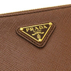 Prada Saffiano Chain Shoulder Bag Brown — view 6