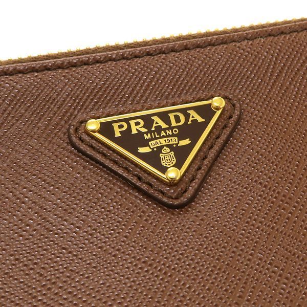 Prada Saffiano Chain Shoulder Bag Brown — view 6