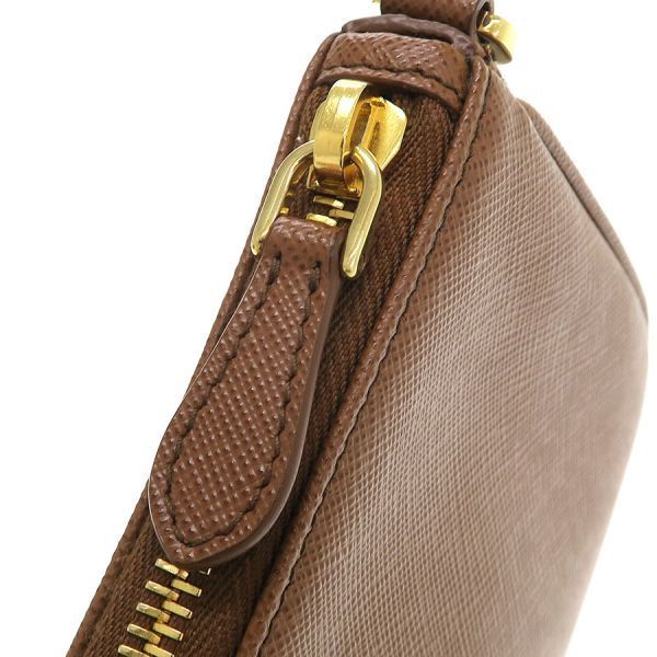 Prada Saffiano Chain Shoulder Bag Brown — view 7