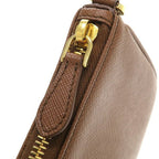 Prada Saffiano Chain Shoulder Bag Brown — view 7