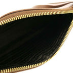 Prada Saffiano Chain Shoulder Bag Brown — view 2