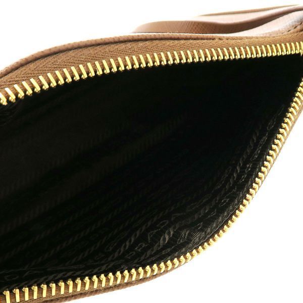 Prada Saffiano Chain Shoulder Bag Brown — view 2