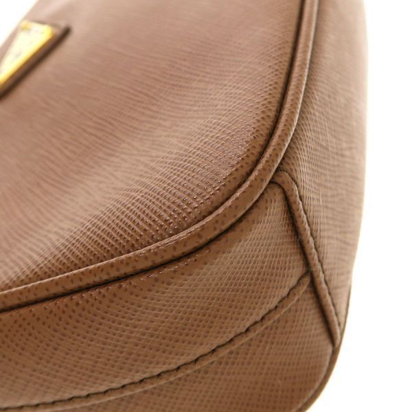 Prada Saffiano Chain Shoulder Bag Brown — view 5