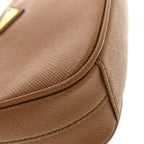 Prada Saffiano Chain Shoulder Bag Brown — view 5