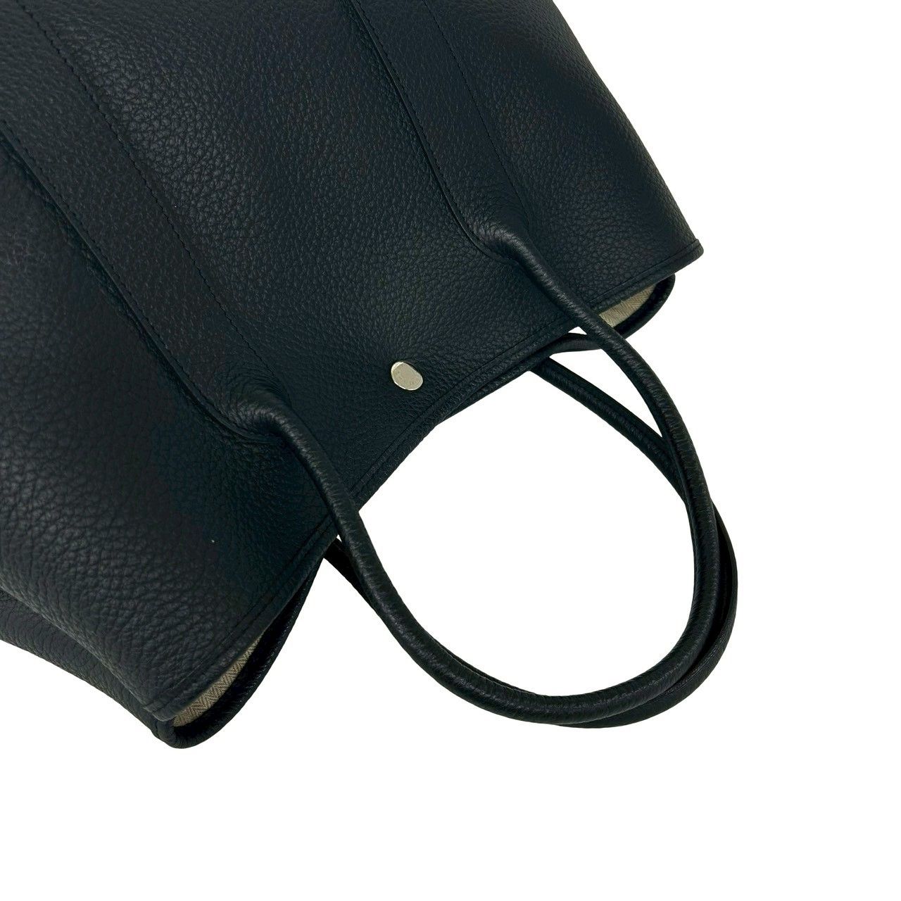 Hermes Garden Party 36 PM Vache Country Leather Tote Black — view 4