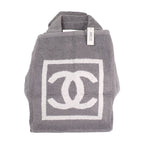 Chanel CC Beach CC Logo Sports Line Tote Summer Cotton Pile Gray — view 3
