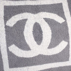 Chanel CC Beach CC Logo Sports Line Tote Summer Cotton Pile Gray — view 7