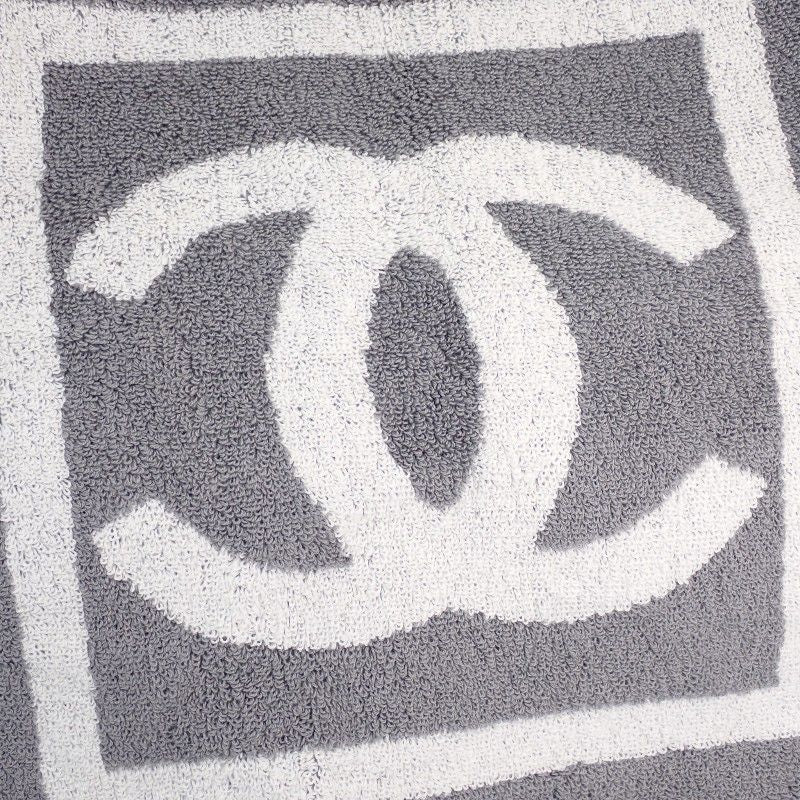 Chanel CC Beach CC Logo Sports Line Tote Summer Cotton Pile Gray — view 7