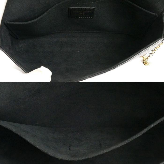 Louis Vuitton Pochette Felicie Shoulder Bag Monogram Empreinte Noir — view 5